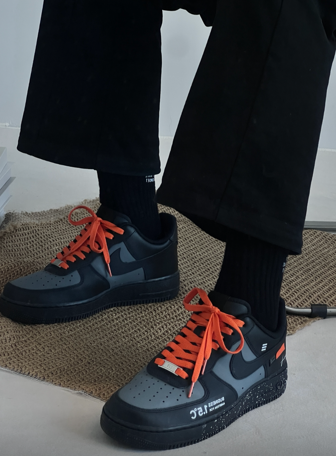 🎃 Uncle Luban “Pumpkin Voltage” – Custom AF1 Blackout Edition 🎃