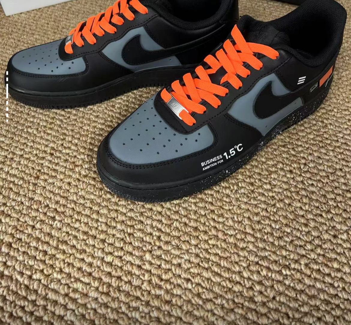 🎃 Uncle Luban “Pumpkin Voltage” – Custom AF1 Blackout Edition 🎃