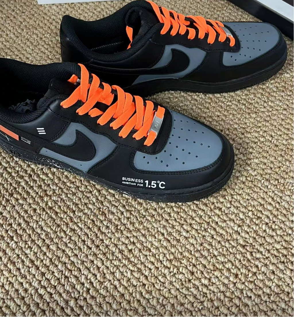 🎃 Uncle Luban “Pumpkin Voltage” – Custom AF1 Blackout Edition 🎃