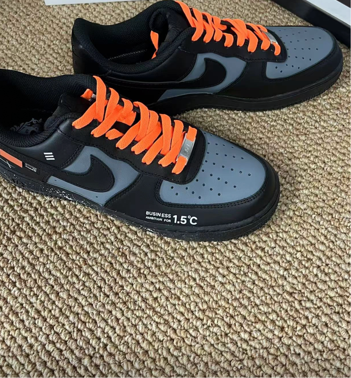 🎃 Uncle Luban “Pumpkin Voltage” – Custom AF1 Blackout Edition 🎃