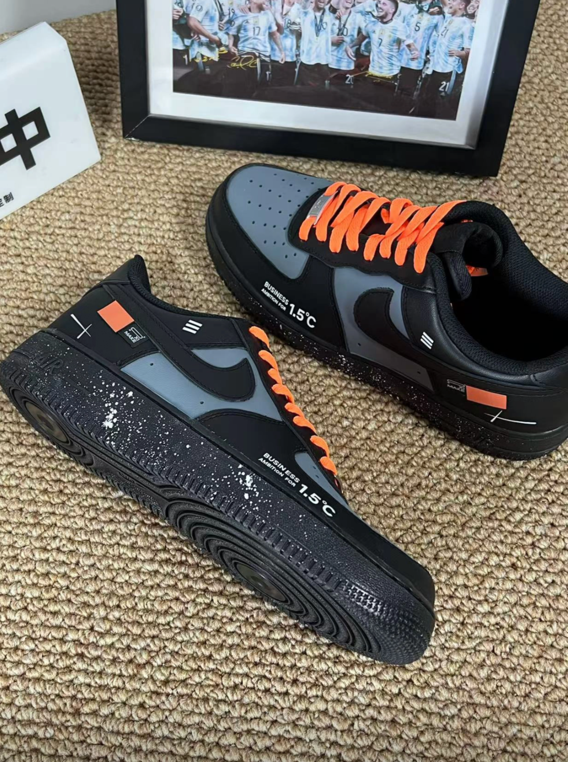 🎃 Uncle Luban “Pumpkin Voltage” – Custom AF1 Blackout Edition 🎃