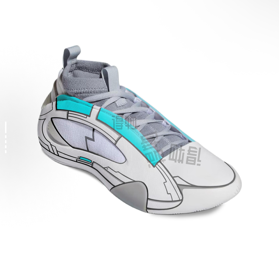 UncleLuban Custom James Harden Vol.8 “Back to the Future” – Hand-Painted Futuristic Limited Edition