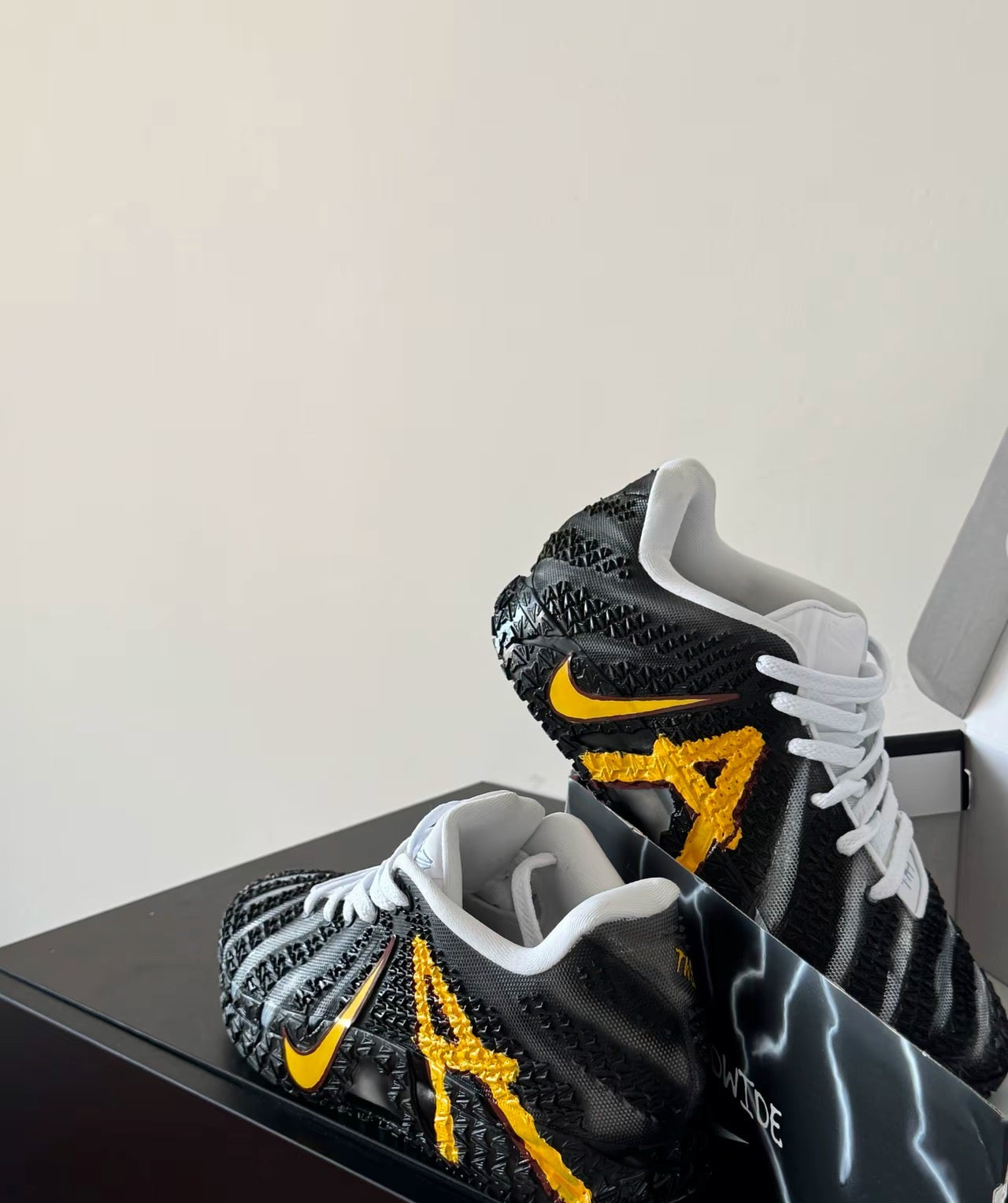 UncleLuban Black Panther Tribute — Custom Nike Ja Morant 3 (JA3) in Black/Gold
