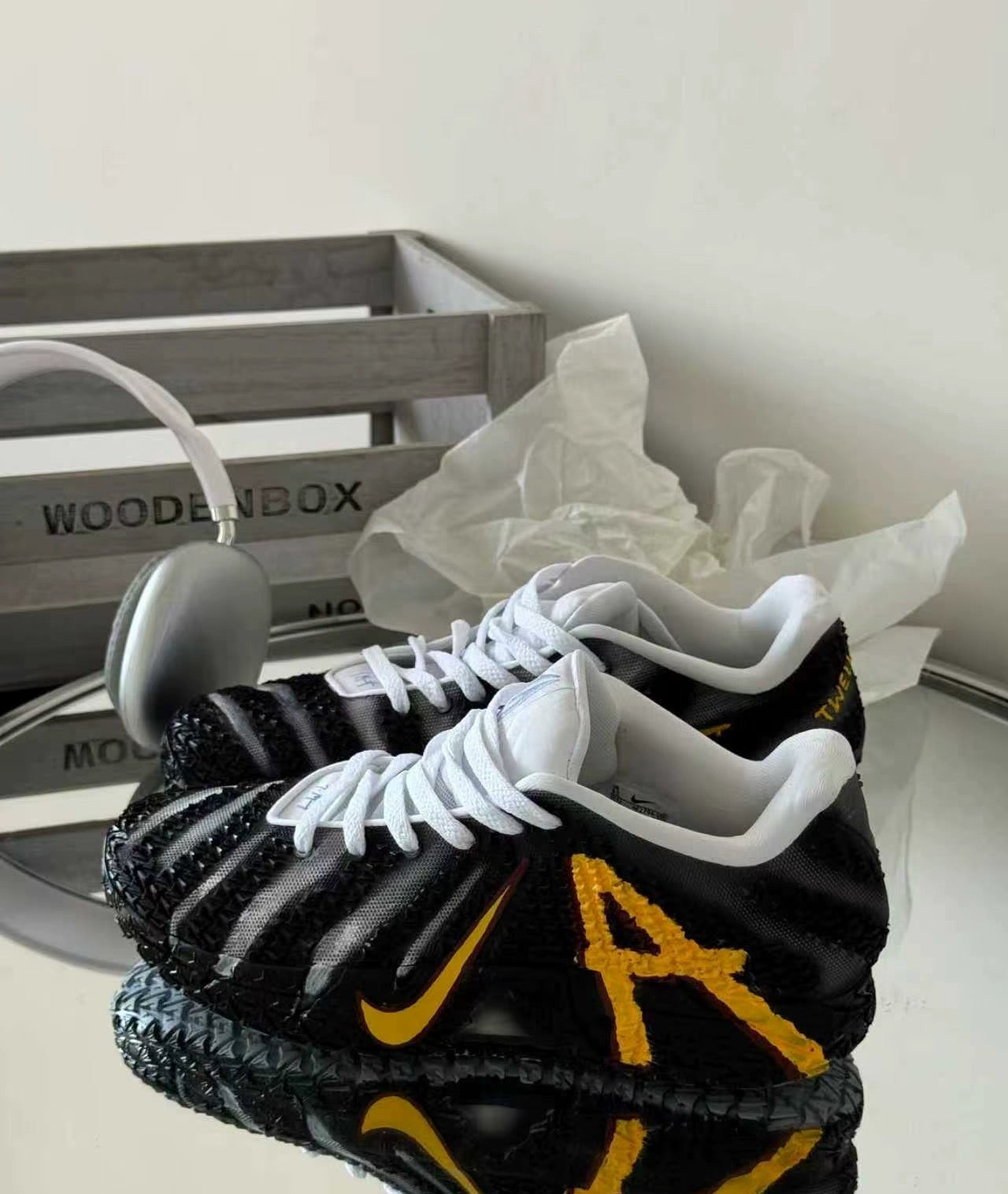 UncleLuban Black Panther Tribute — Custom Nike Ja Morant 3 (JA3) in Black/Gold