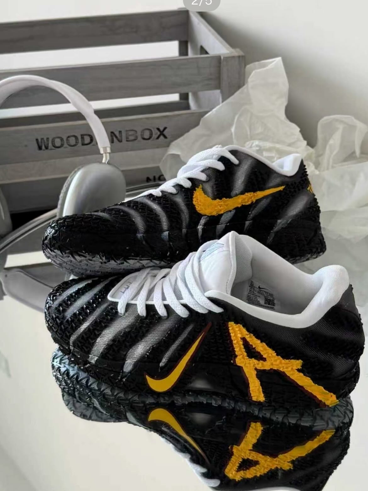 UncleLuban Black Panther Tribute — Custom Nike Ja Morant 3 (JA3) in Black/Gold