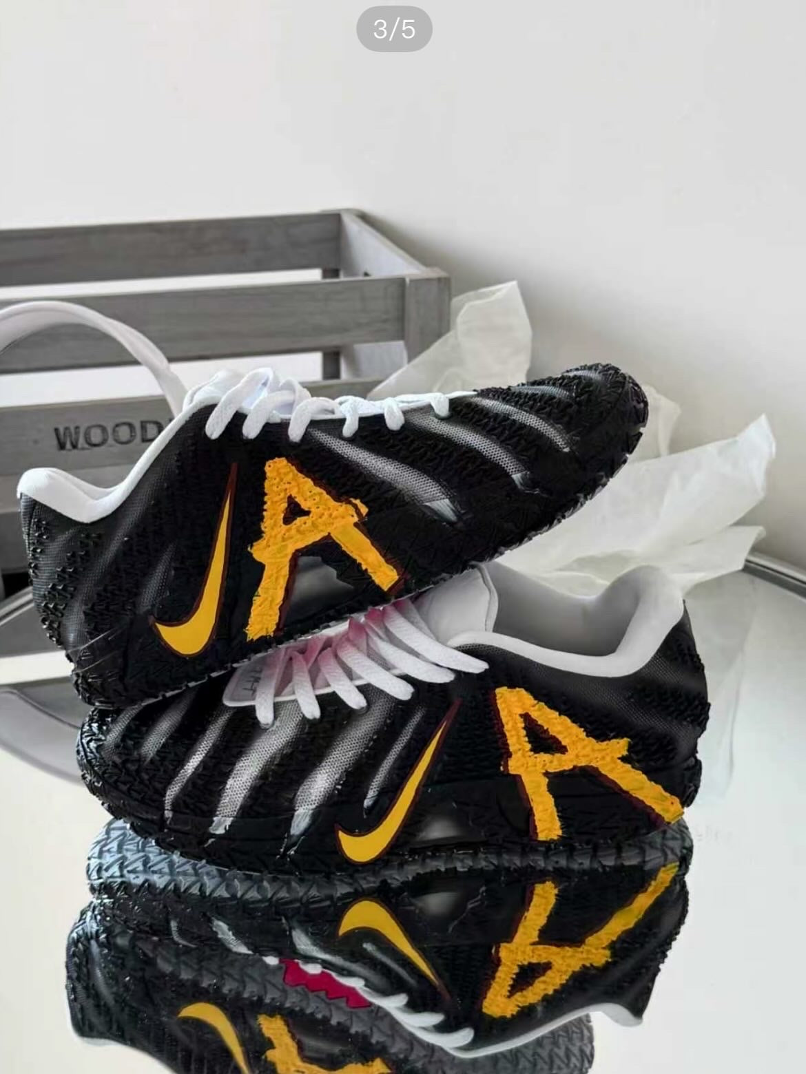 UncleLuban Black Panther Tribute — Custom Nike Ja Morant 3 (JA3) in Black/Gold