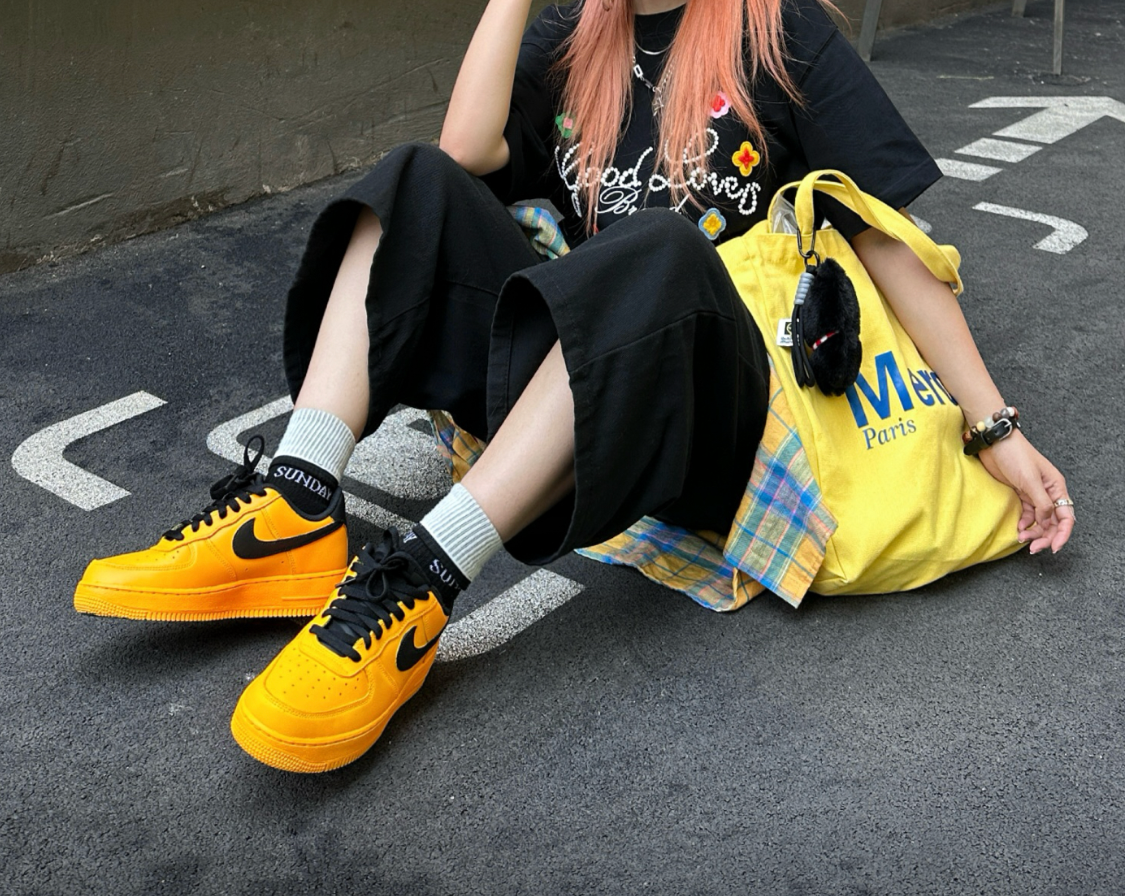 ⚡ Solar Punch – Air Force 1 Custom ⚡